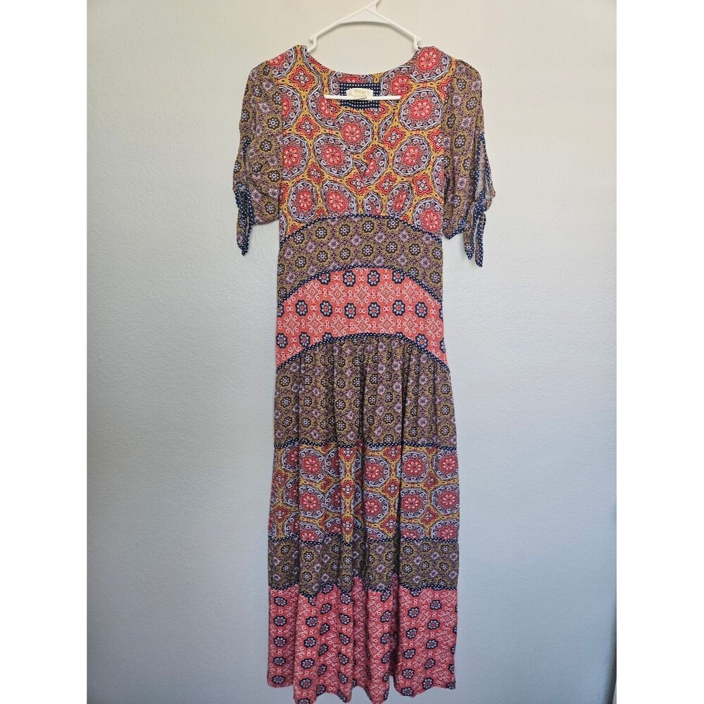 Maeve Anthropologie | Eder Tiered Maxi Dress Multi Floral Colorful Boho Women 0 View 4